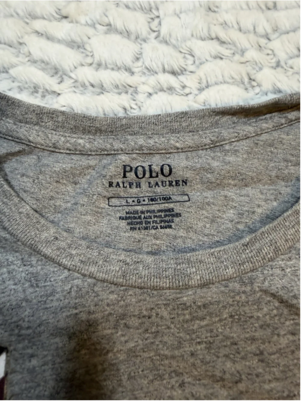 Polo Ralph Lauren Men's Gray Polo Bear Graphic Logo Crew Neck T-Shirt XL